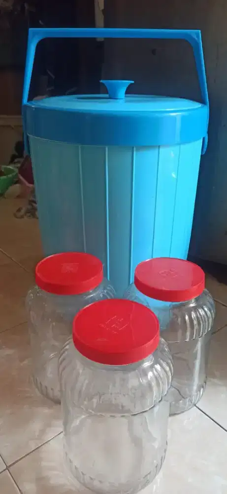 MURAH TERMOS NASI ES 10 LITER + TOPLES KACA 3 PCS