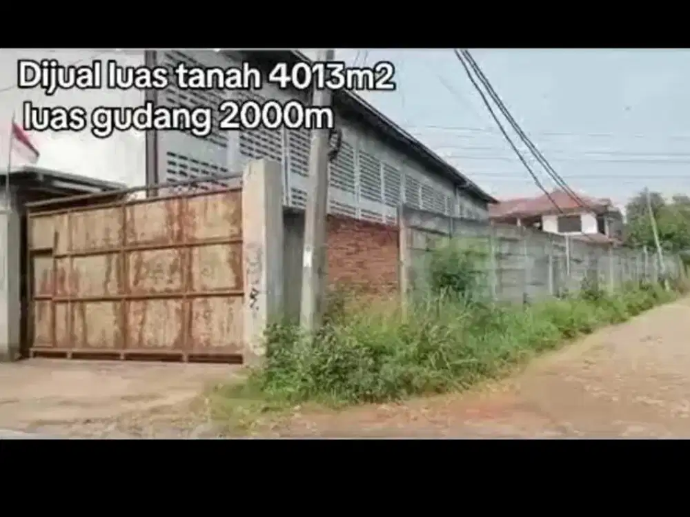 Dijual Gudang/Pabrik Aktif  ( zona Komersil ) Lokasi di Jln Utama Mekar jaya Panongan - Tangerang