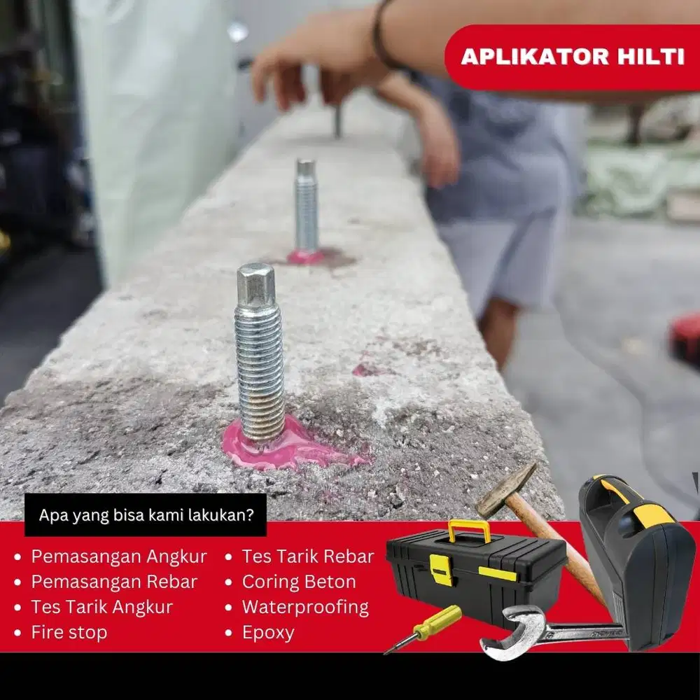 Pemasangan Angkur Baja & Chemical – Kuat, Rapi, dan Tahan Lama