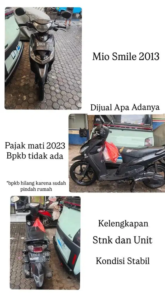 Mio Hitam 2013 Bekas