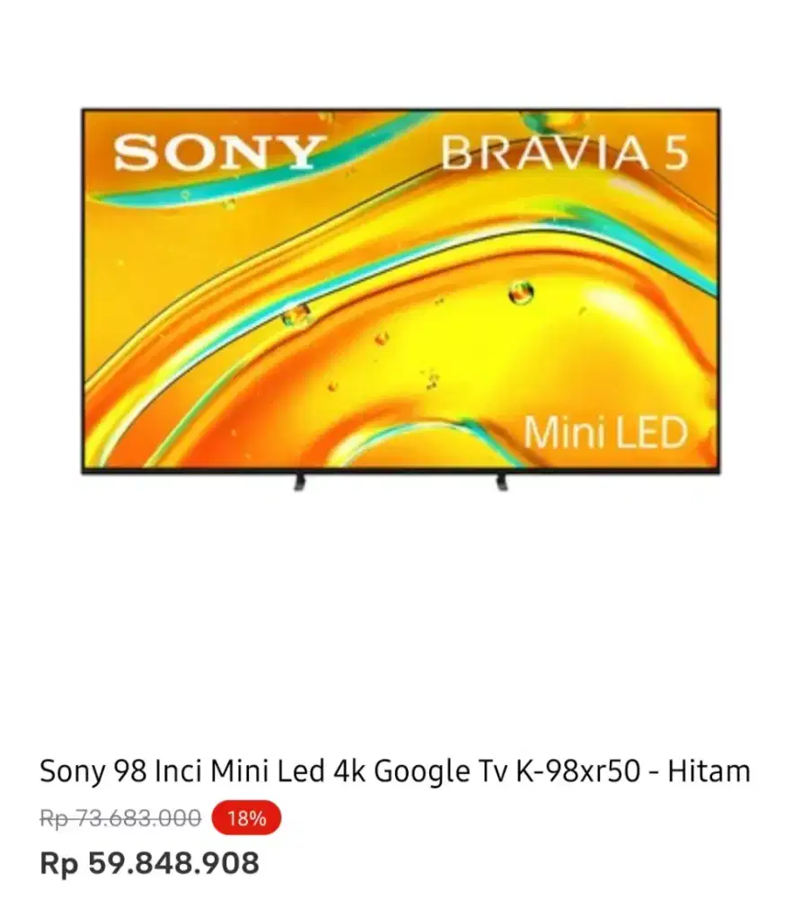 SONY GOOGLE TV 4K 98 INCI