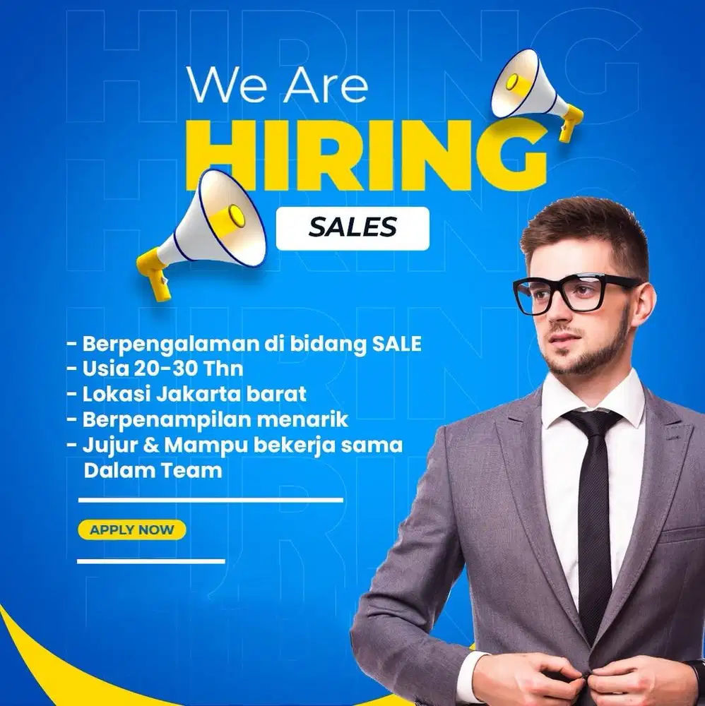 LOWONGAN PEKERJAAN SEBAGAI SALES