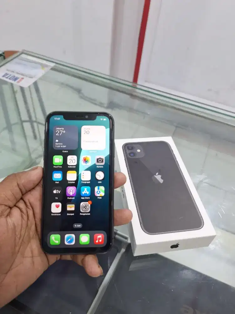 Iphone 11 64gb black ibox mlus lengkap