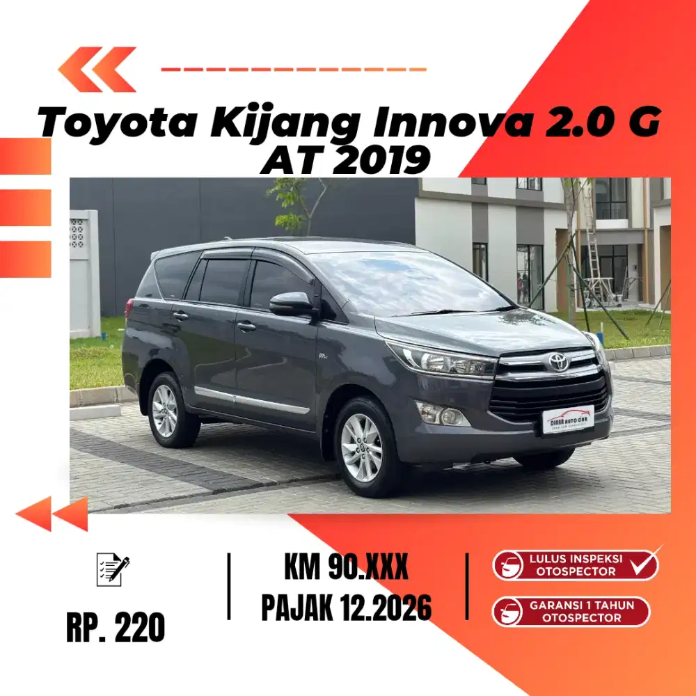 Kijang Innova 2.0 G AT 2019 KM 90RB