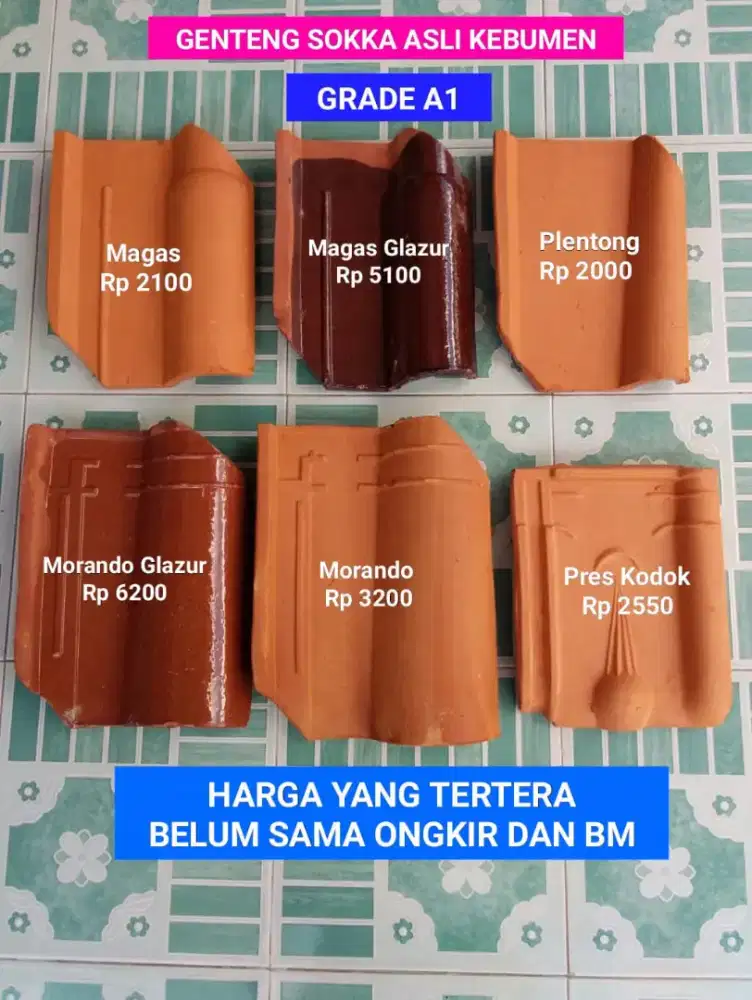 Daftar harga genteng sokka kebumen