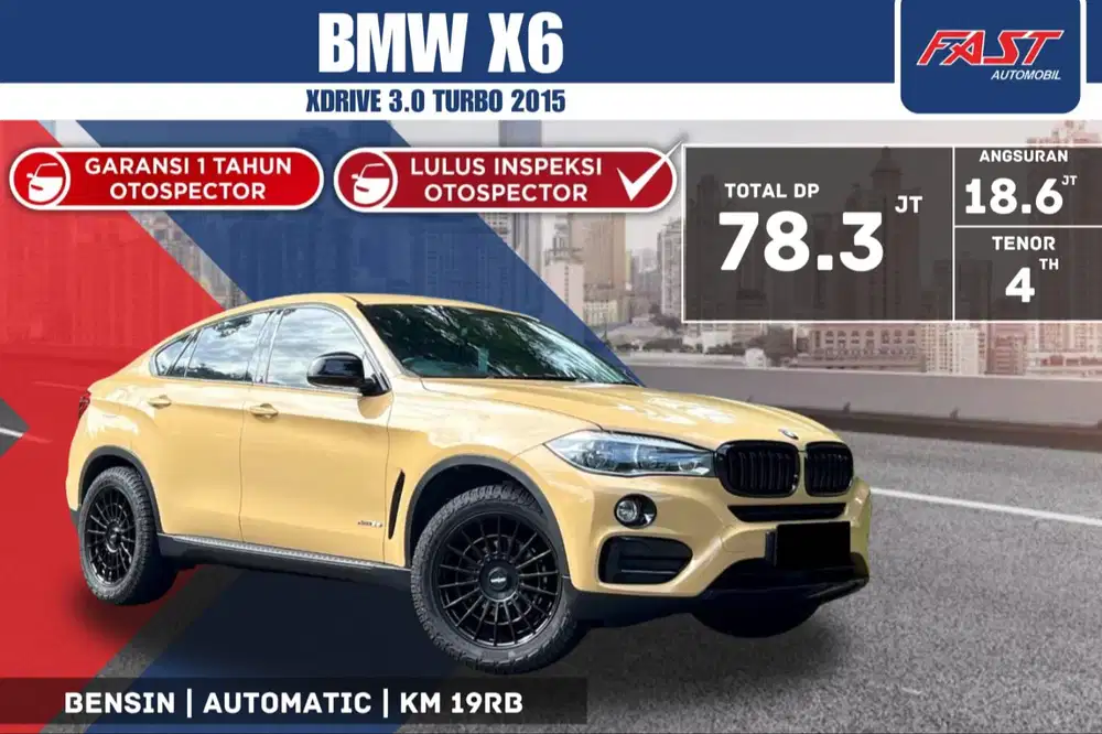 BMW X6 2015 X DRIVE 3.0 TURBO SUNROOF LOW KM.19RB & PAJAK PANJANG