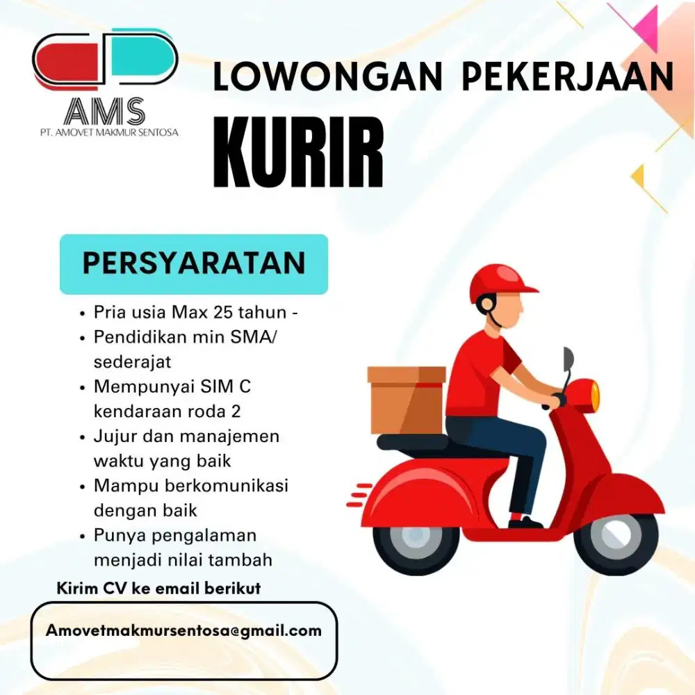 Dibutuhkan kurir pengiriman