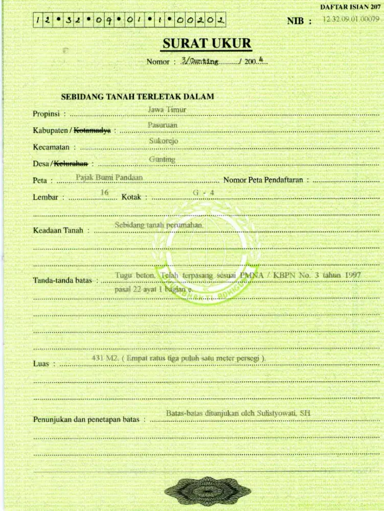 Jual tanah daerah dayu rejo - sukorejo pandaan