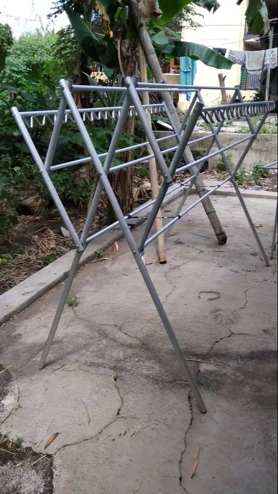 jemuran 2m lipat silver