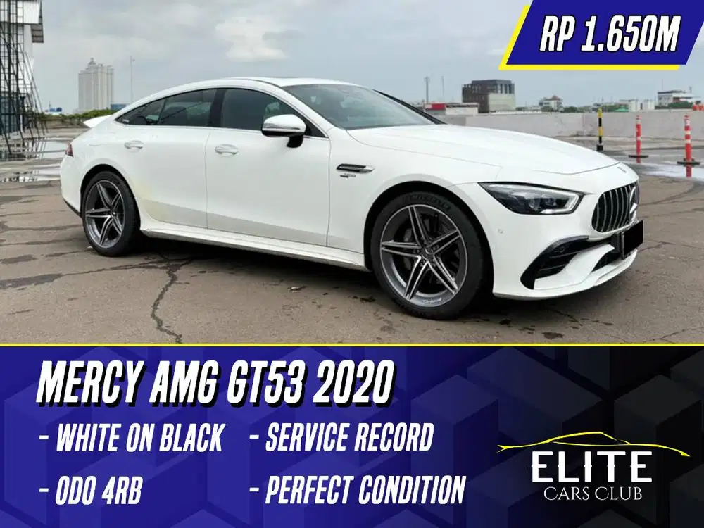 Mercedes Benz AMG GT53 2020 NIK 2019 White on Black  Putih Mercy GT 53