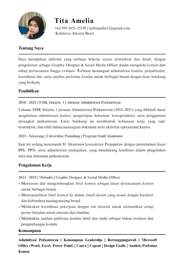 Mencari Pekerjaan Administrasi, Marketing, Content Creator