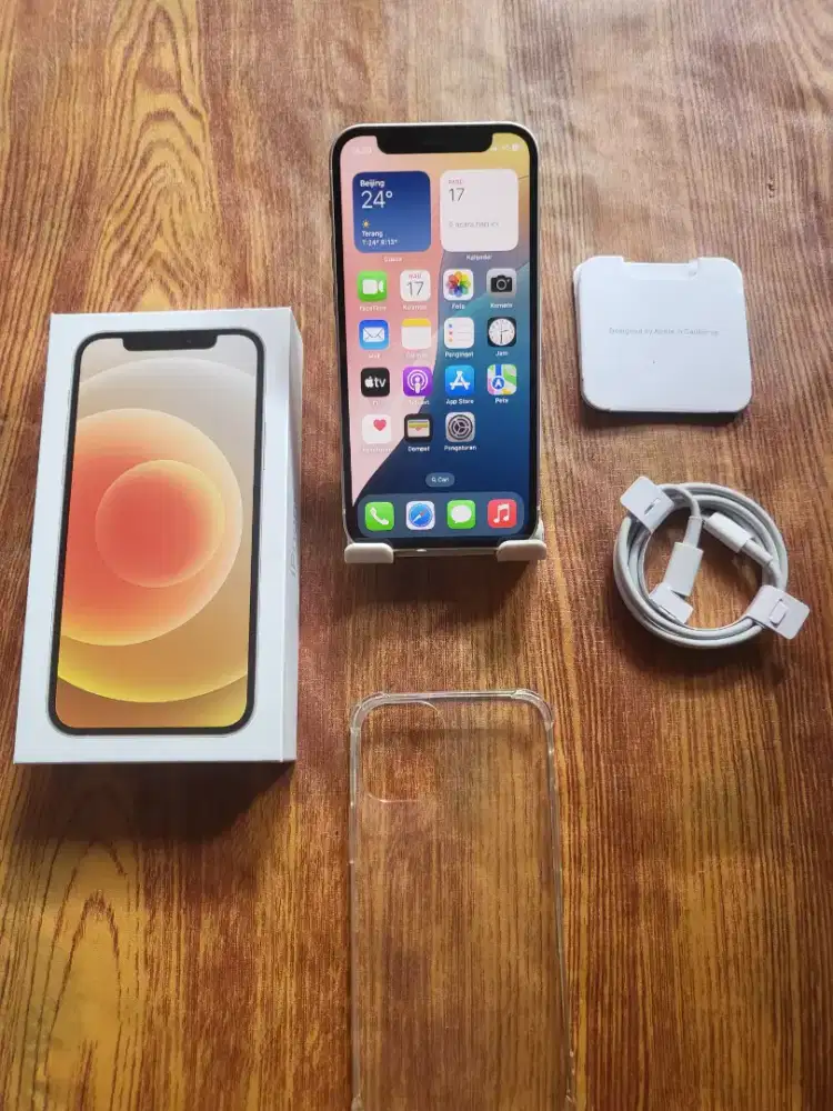 Iphone 12 128gb white inter singgle sim mulus no minus all operator