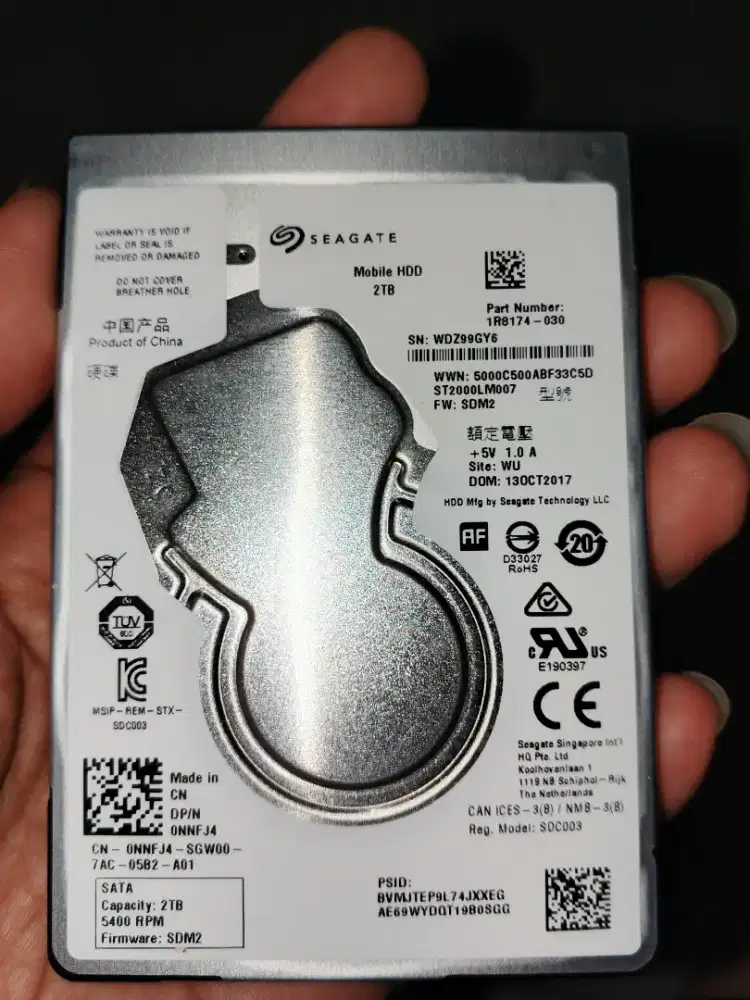 Hardisk 2tb slim laptop sentinel 100