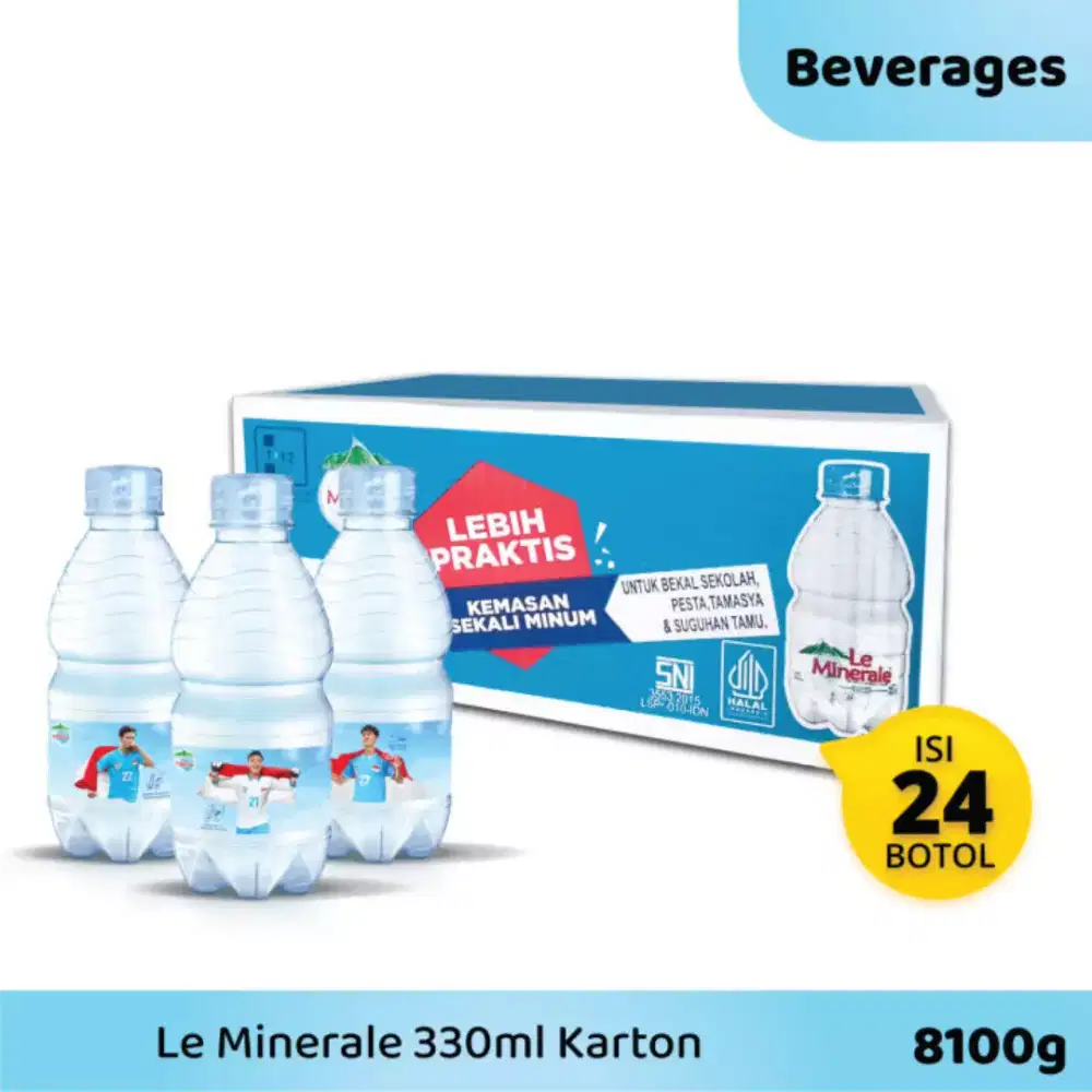 Air botol lemineral kecil 330 ml