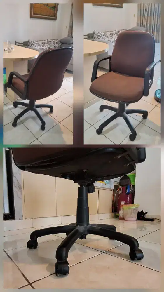 Kursi Kantor Putar Bekas – Hidrolik Normal, Siap Pakai