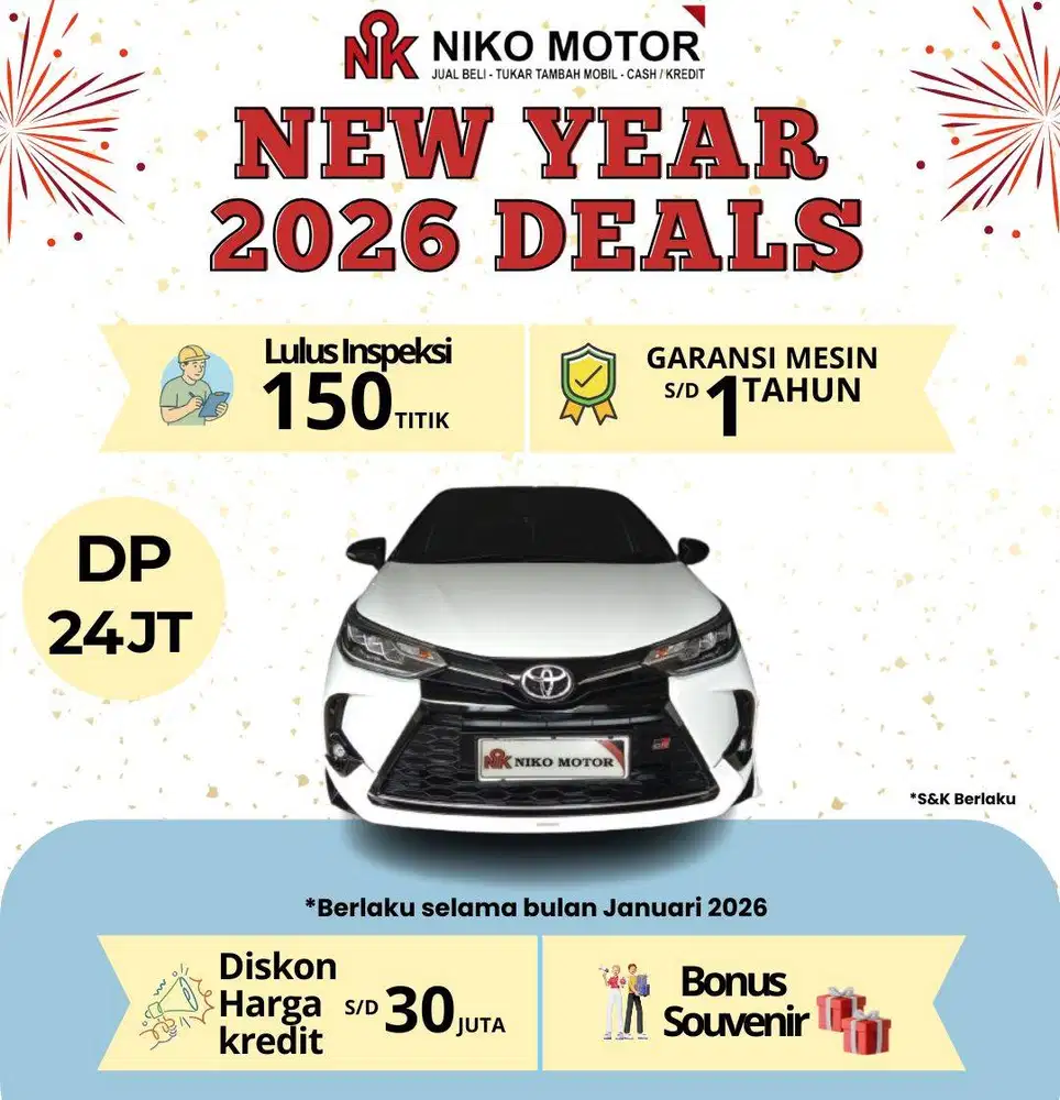 (SPT BARU KM4RB) YARIS 1.5 S GR SPORT 2024 AT :2023|2025