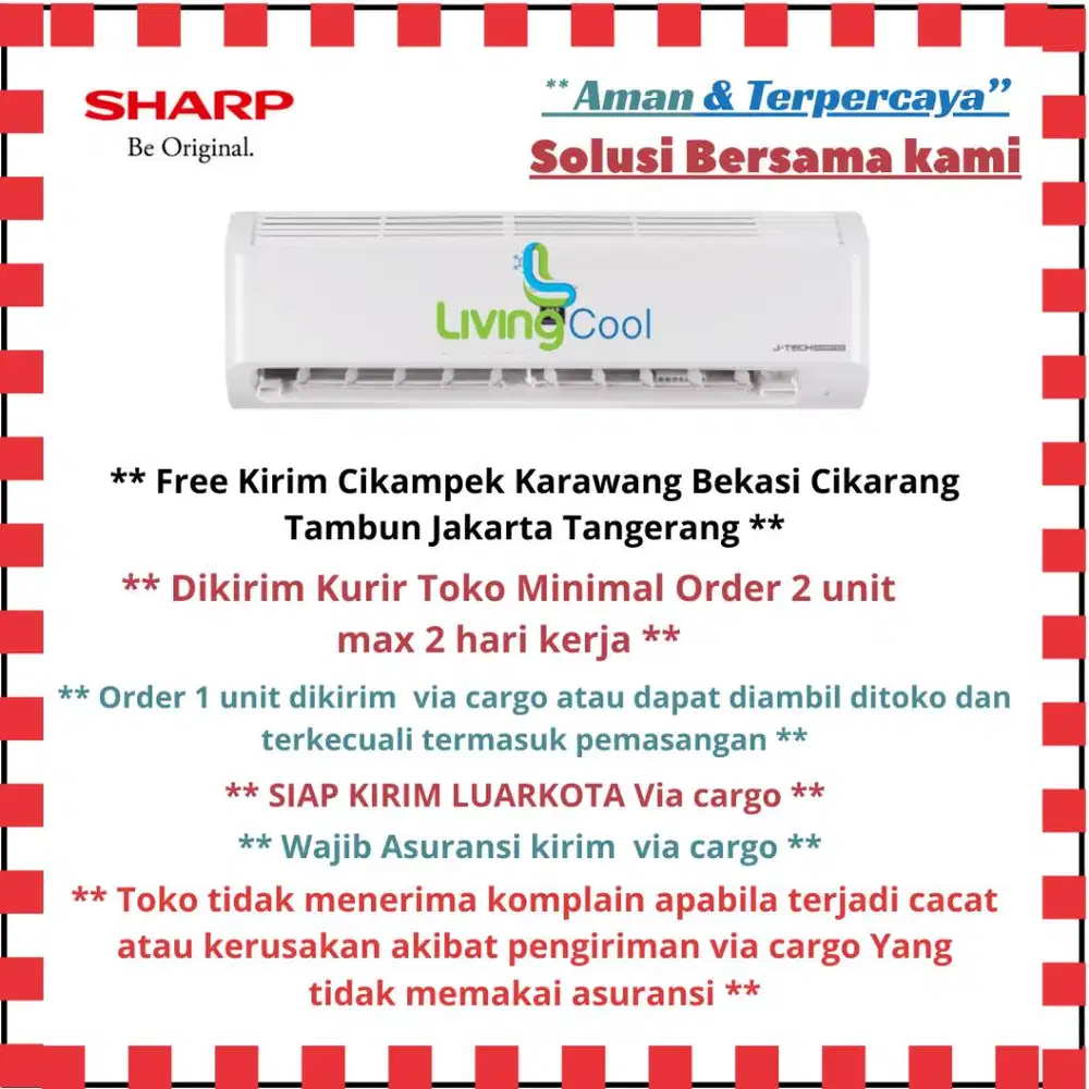 SHARP J-Tech Inverter 1/2 Pk AH-X6BEY Garansi Free kirim KARAWANG