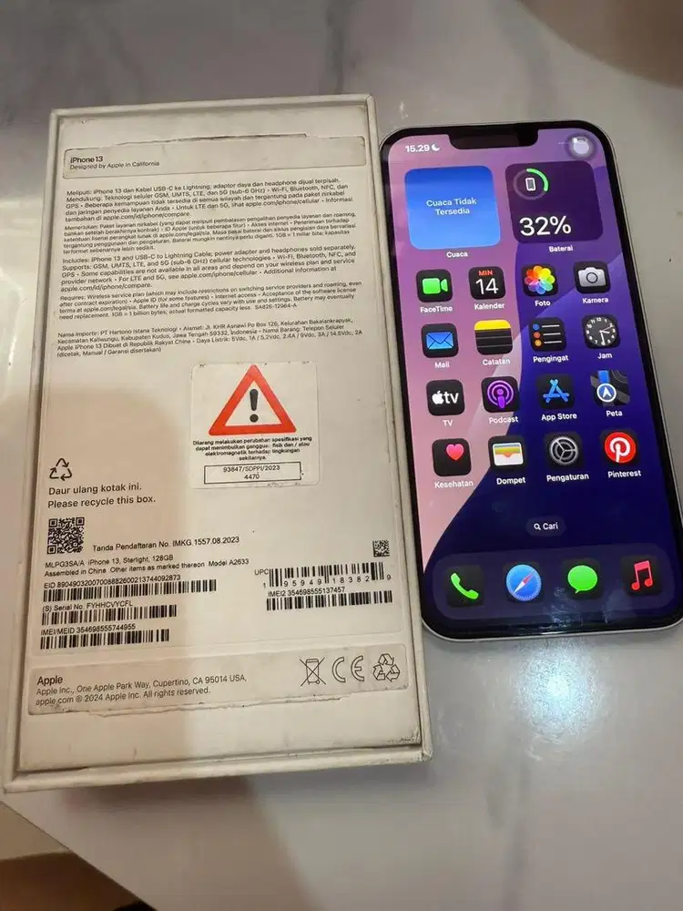 Iphone 13 128gb ibox second garansi on