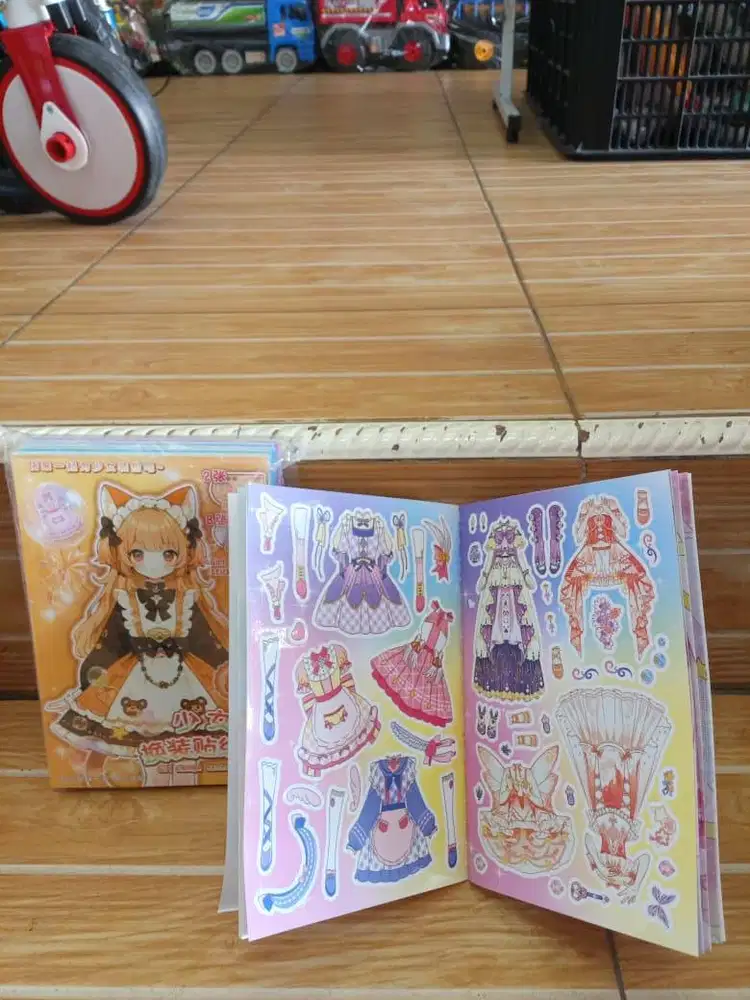 mainan anak buku stiker badan