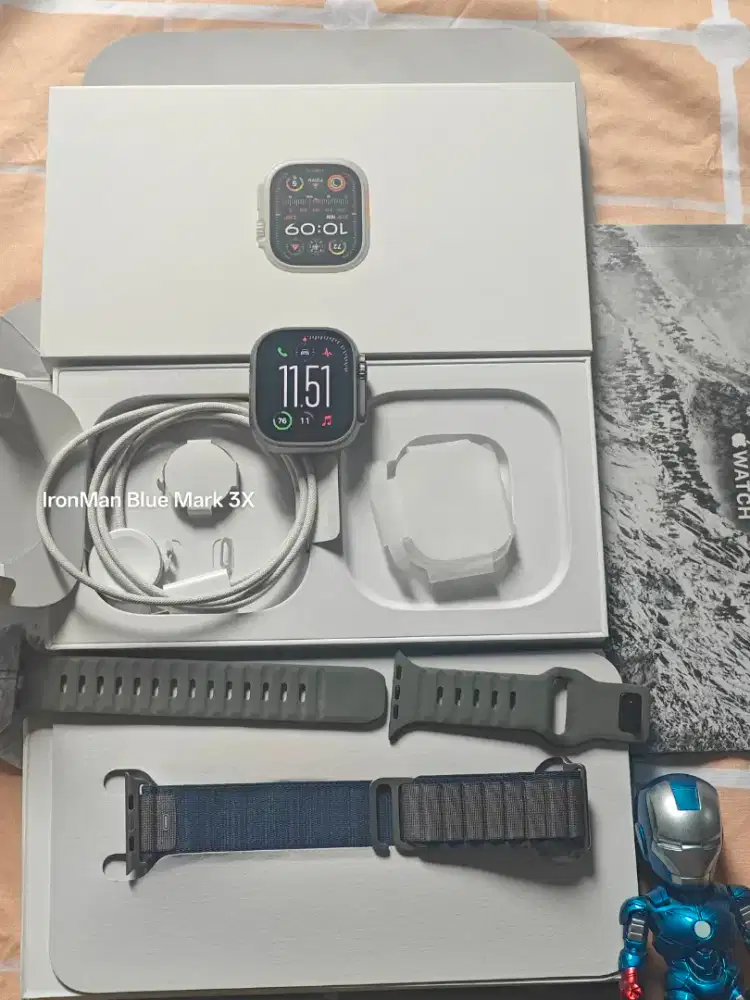 Apple Watch iWatch Ultra 2 Titanium 49mm Fullset Original Mulus
