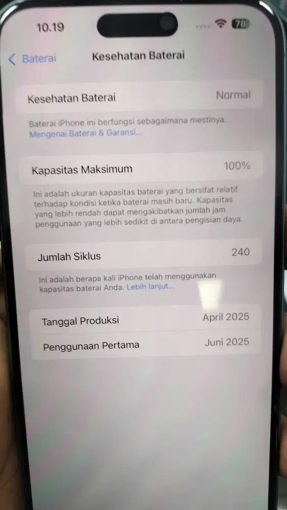 iphone 16 plus 256 like new Hb batre 100 garansi on mulus fullset