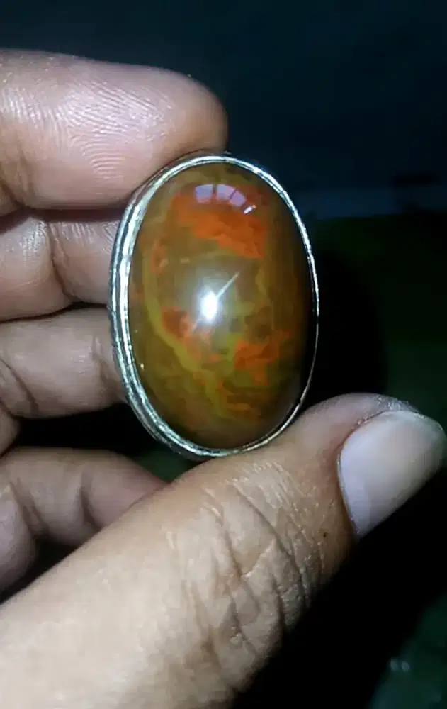 Batu cincin akik pancawarna klawing lawasan