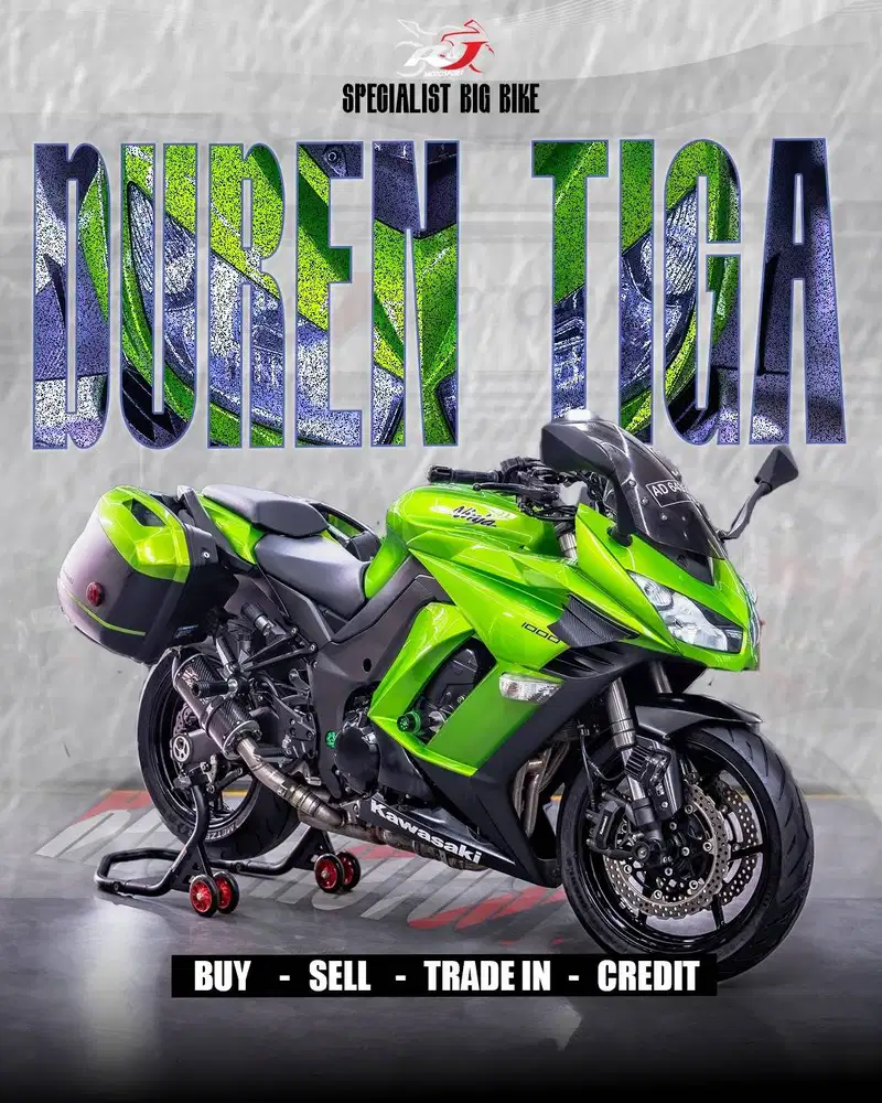 Kawasaki Ninja 1000 ZX10 ZX 10 Km 25.000an warna Hijau Full Paper  ‎ ‎