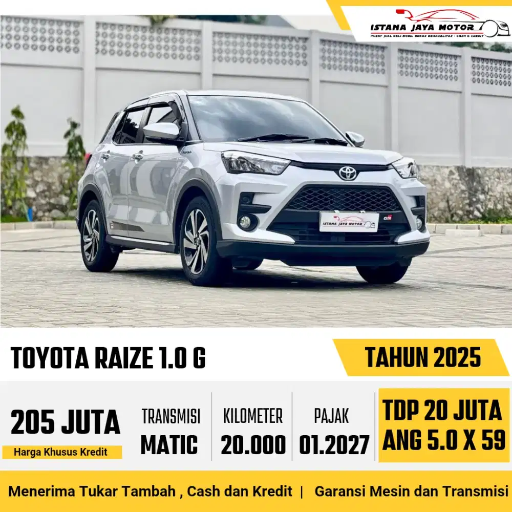 TOYOTA RAIZE 1.0 G TURBO 2025