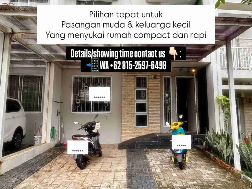 * Harga Istimewa di Jual Rumah Siap huni Cluster Favorite Cibubur Country ada kolam renang di dalam cluster*