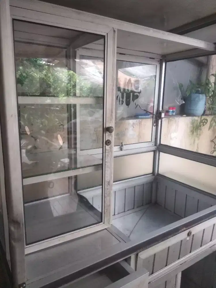 Gerobak stainless  untuk jualan makanan