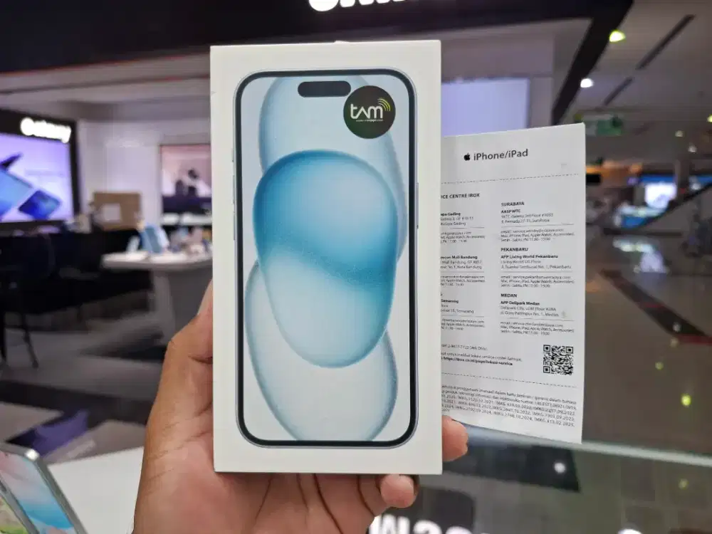 BISA COD IPHONE 15 128GB BLUE GARANSI RESMI IBOX