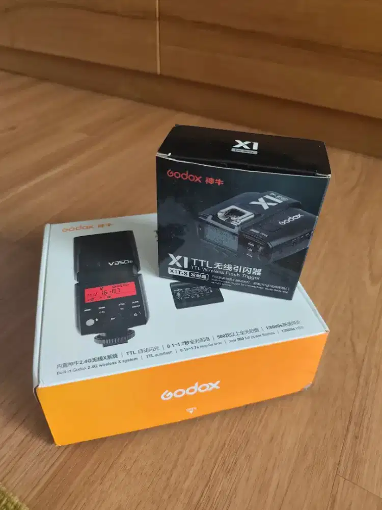 Paket flash Godox V350s dan Trigger X1ts for Sony