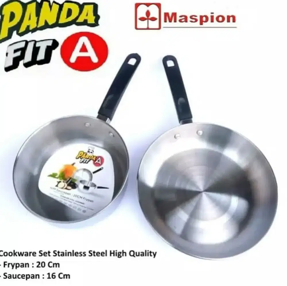 Panci penggorengan stainless set maspio