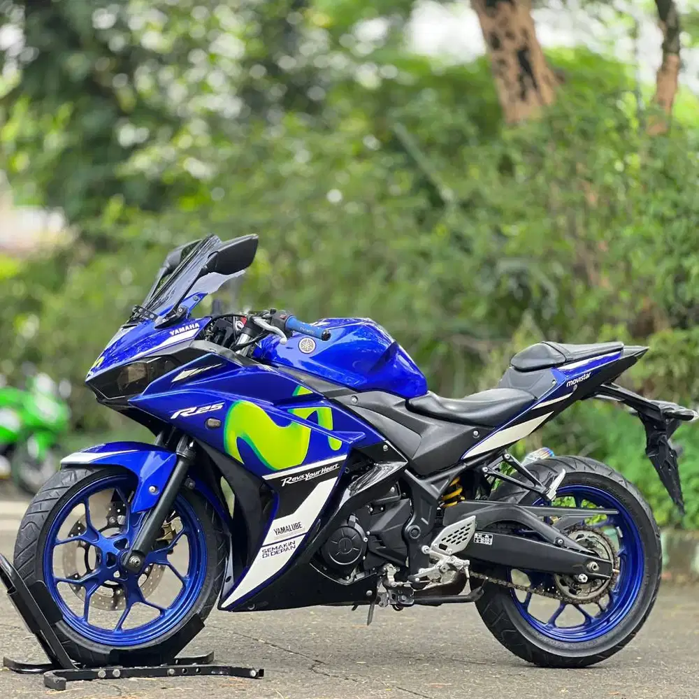 YAMAHA R25 V1 MOVISTAR BIRU 2016 KM LOW PAJAK PANJANG TINGGAL GAS