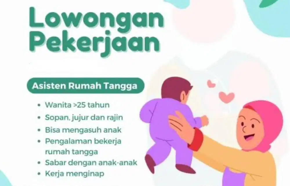 ART Rewang Pembantu Rumah Tangga Menginap