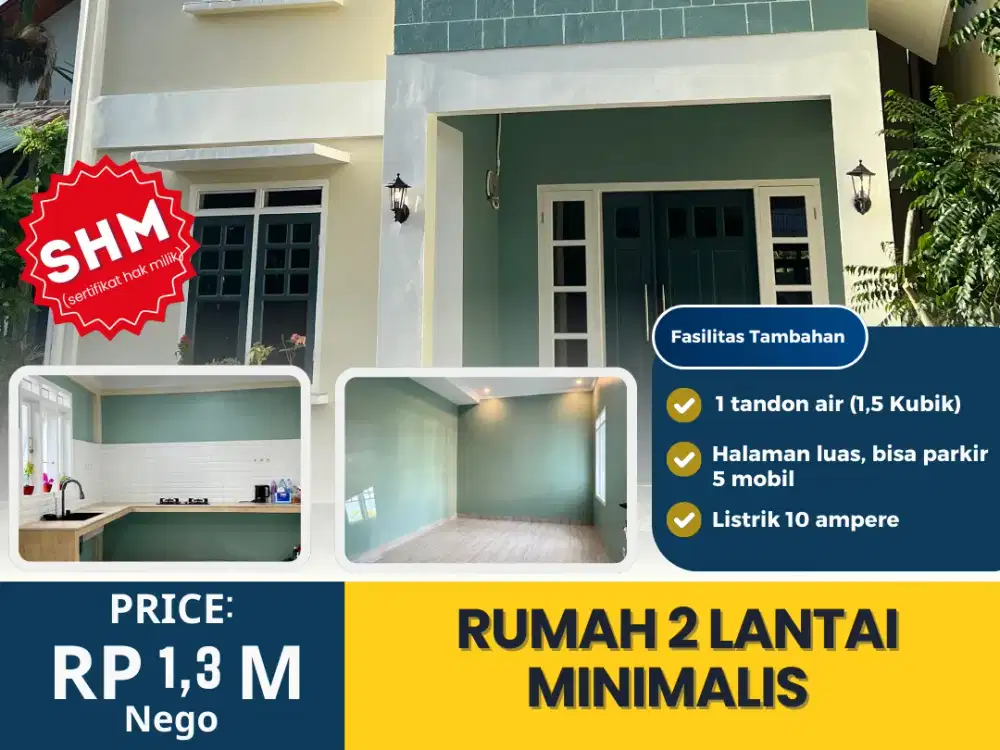 Rumah 2 Lantai Minimalis SHM di Batoh – Siap Huni dan Lokasi Premium