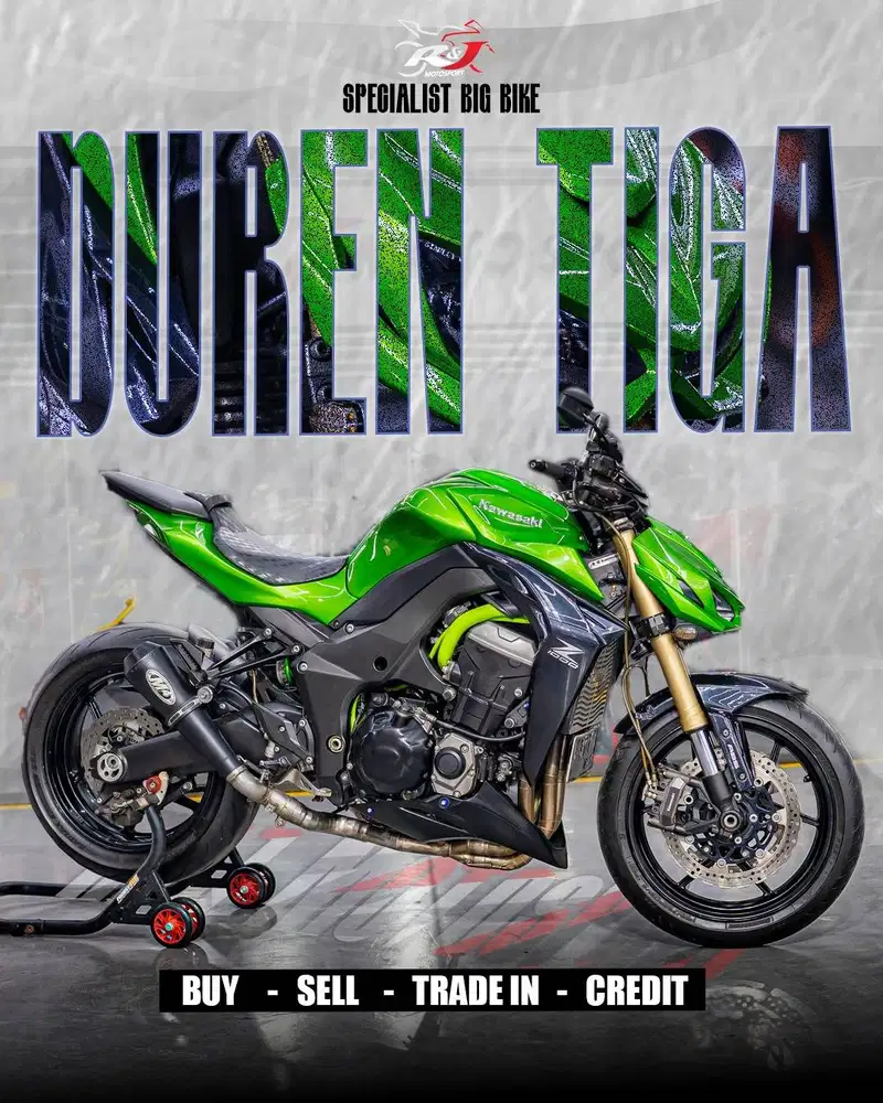 Kawasaki Z1000 Z 1000 Sugomi Km 22.000an Knalpot M4 warna Hijau