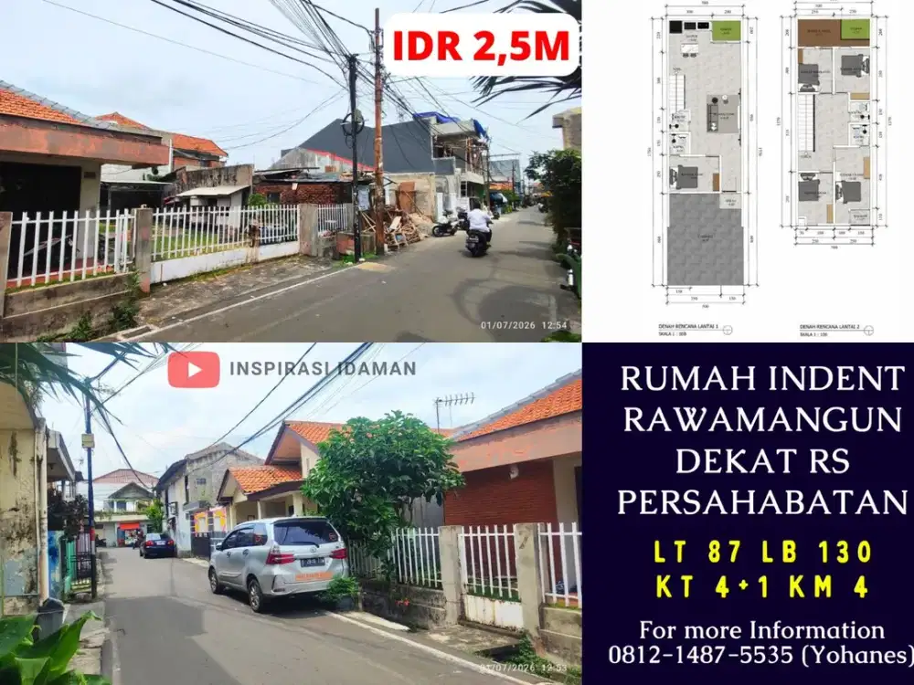 Rumah Indent Rawamangun dekat RS Persahabatan