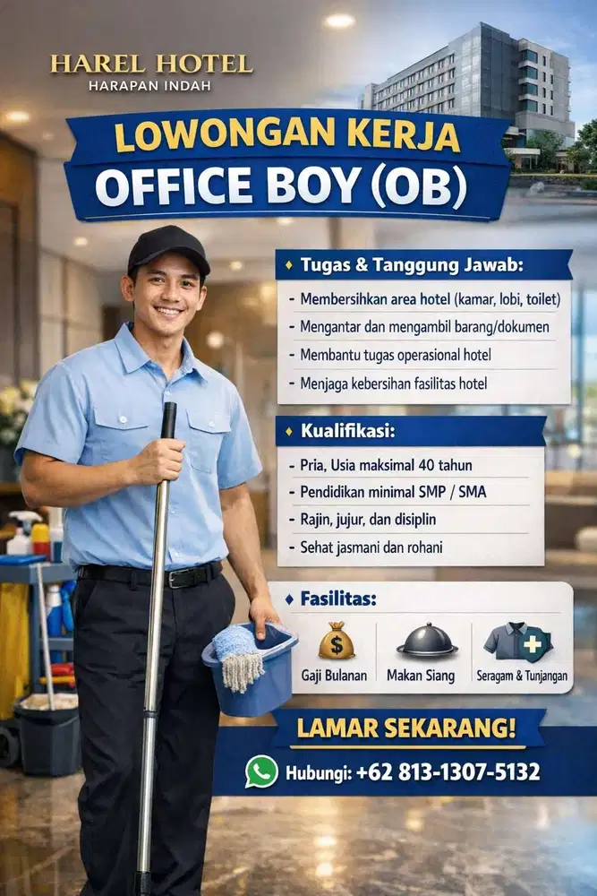 DIBUKA LOWONGAN KERJA UNTUK OB