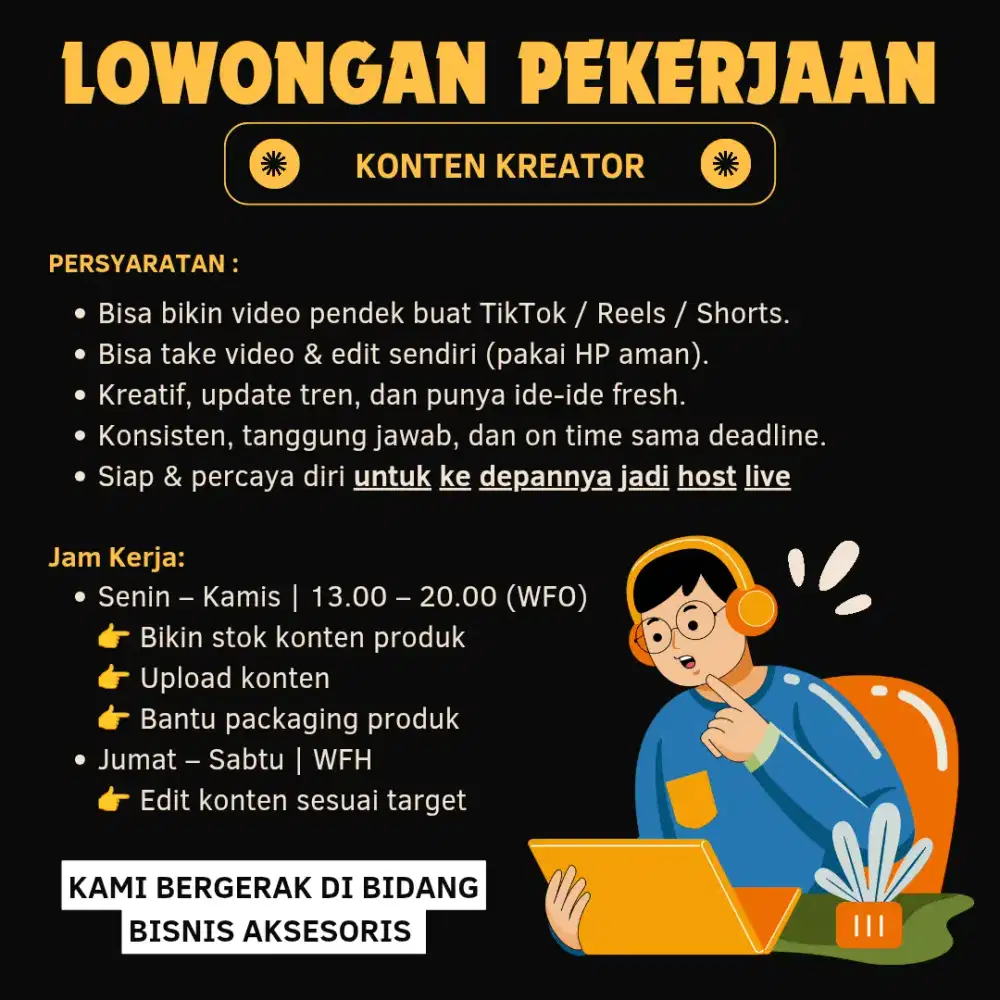 Lowongan Konten Kreator DIBUTUHKAN CEPAT