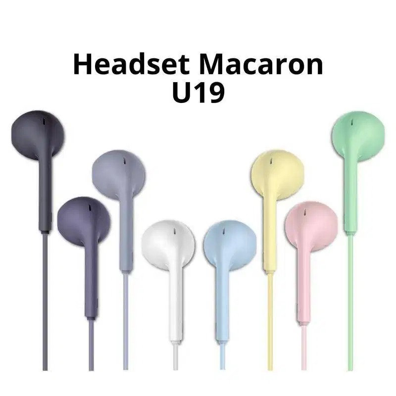 HEADSET EARPHONE MACARON U19 WARNA