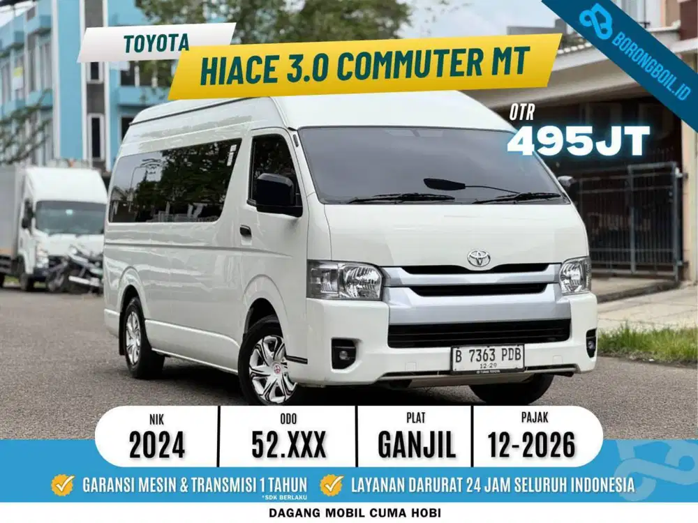 Toyota Hiace 3.0 commuter MT 2024 Putih 2023 termurah