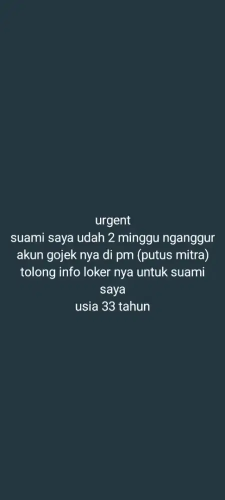 INFO LOKER BUAT LAKI2 LAGI BUTUH BANGET
