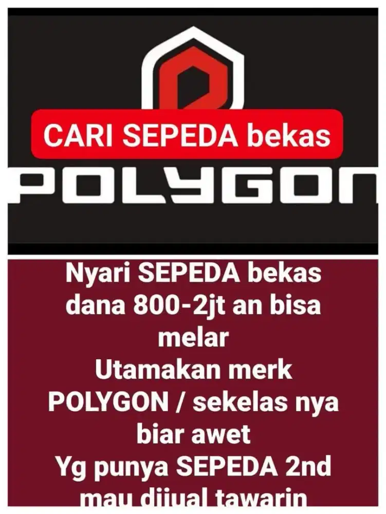 cari & di beli sepeda sepeda bekas Polygon Thrill united dll siap beli