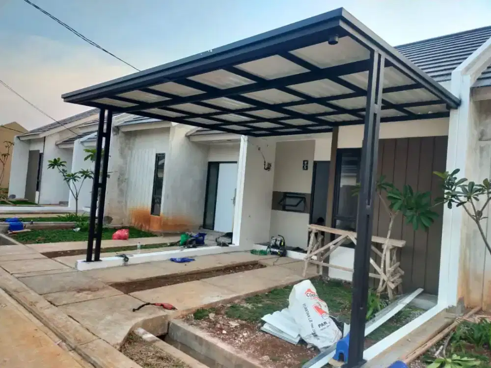 Kanopi besi dan baja ringan