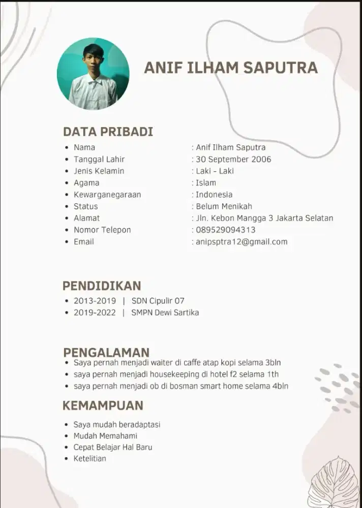 Saya mencari pekerjaan