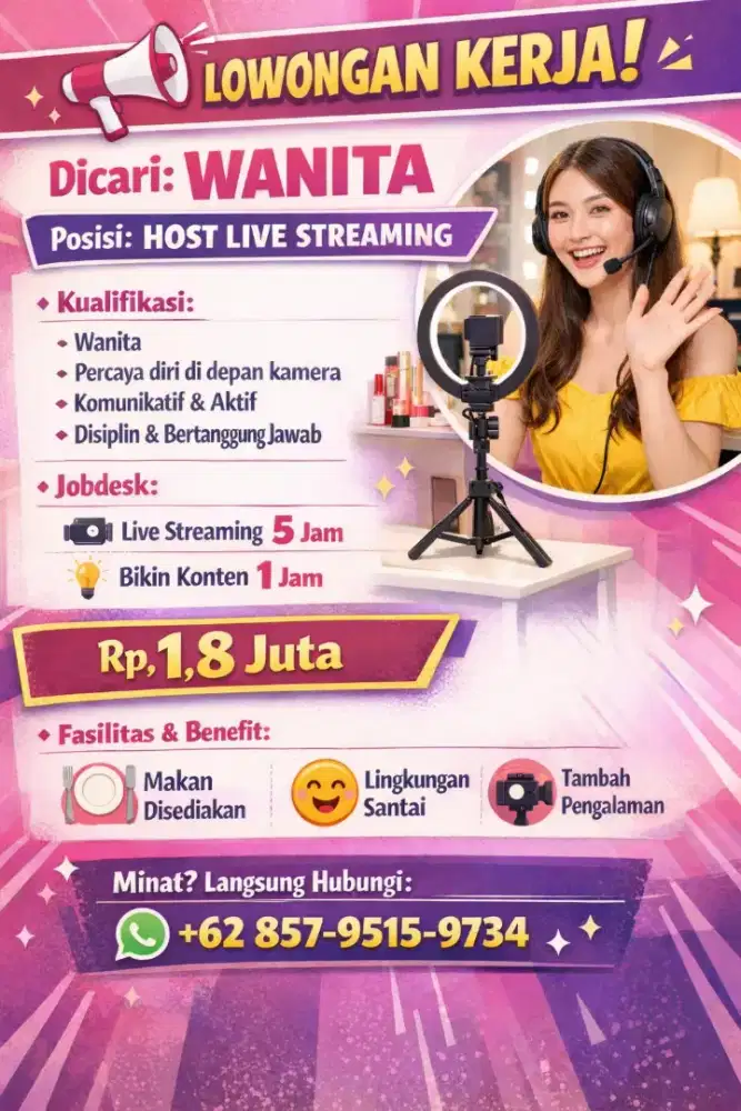 Di cari wanita yang bisa live streaming