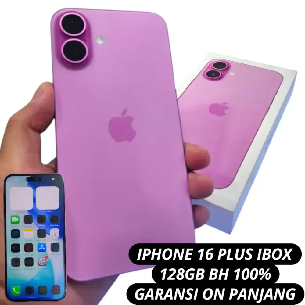 iphone 16 plus ibox 128gb BH 100% garansi on panjang