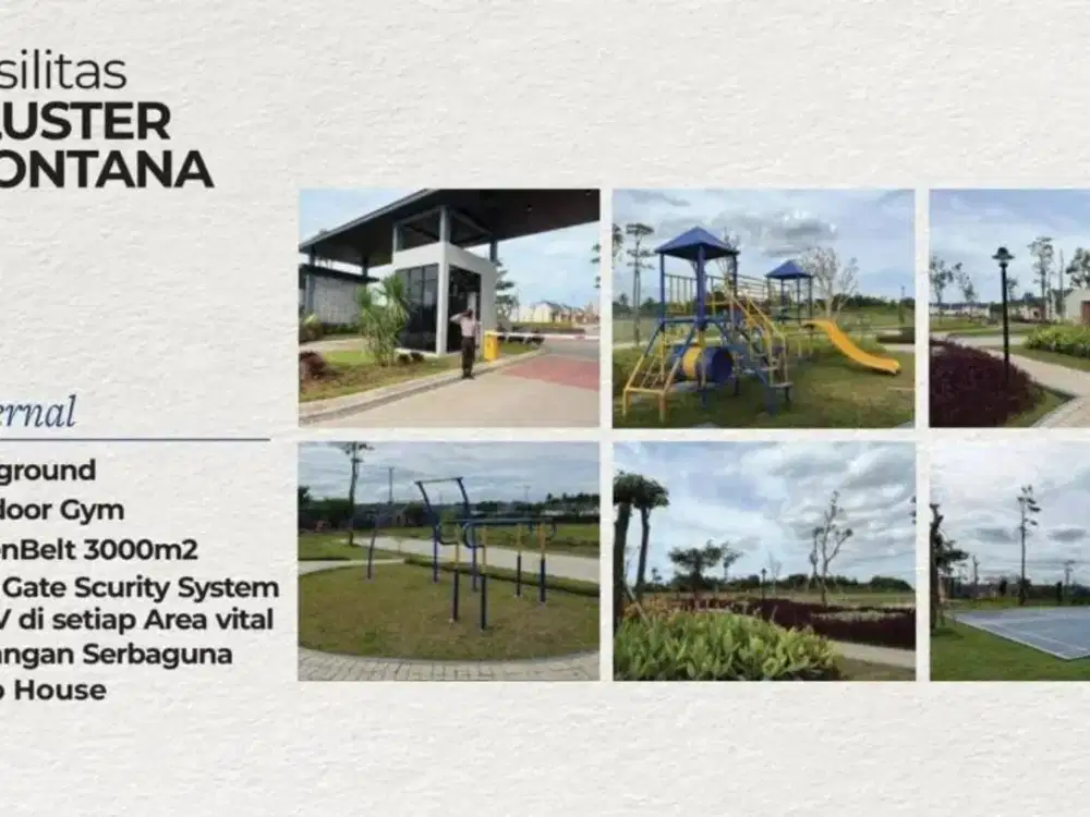 Hunian Cicilan Ringan fasilitas One Gate System dan Sport Club & Playground