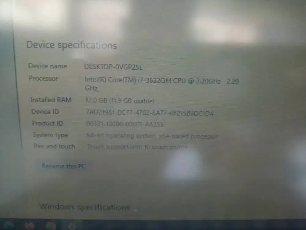 Lactop vaio Desktop-OVGP25L normal smua ny minus ada pecah sesuia foto